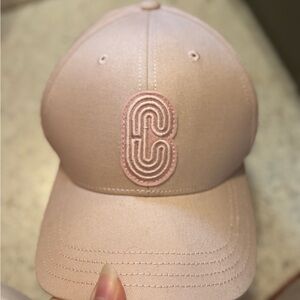 COACH Pink Baseball Cap with Embroidered Logo